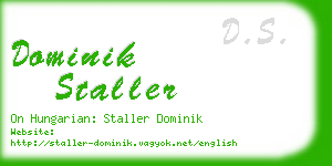 dominik staller business card